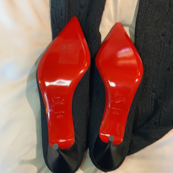 BRAND NEW Louboutin Sandrine Botta 80Tricot Lurex - Picture 5 of 12